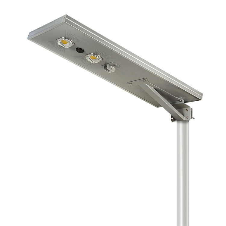 100W 80w All In One Solar Street Light Ip65 Ip67 8000 Lumens 135lm/w integrated solar street light