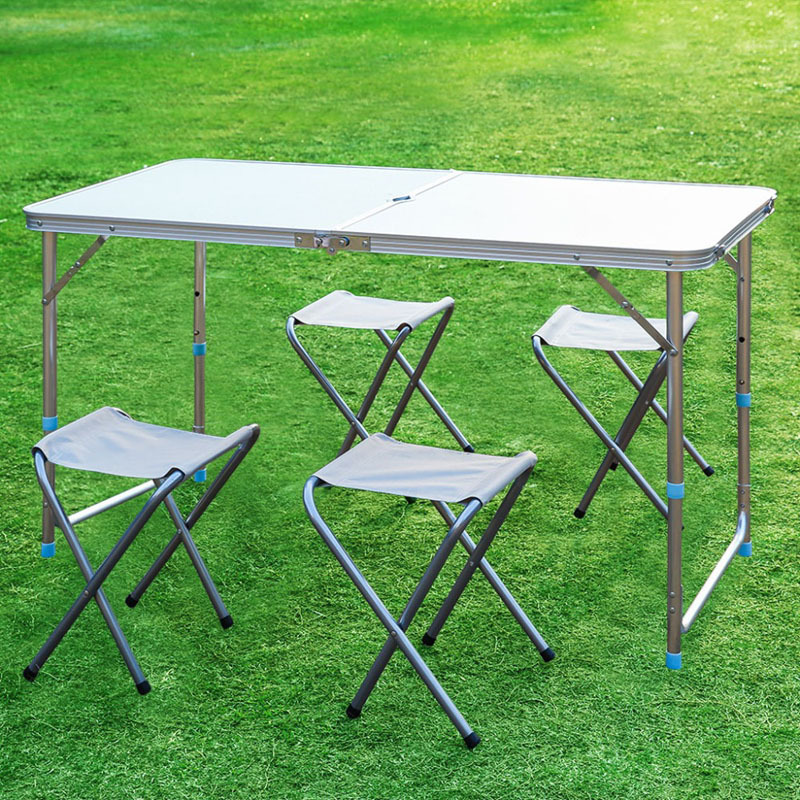 Folded Yes Outdoor Garden Farm Aluminum Suitcase Folding Lap Desk for Easy Carry