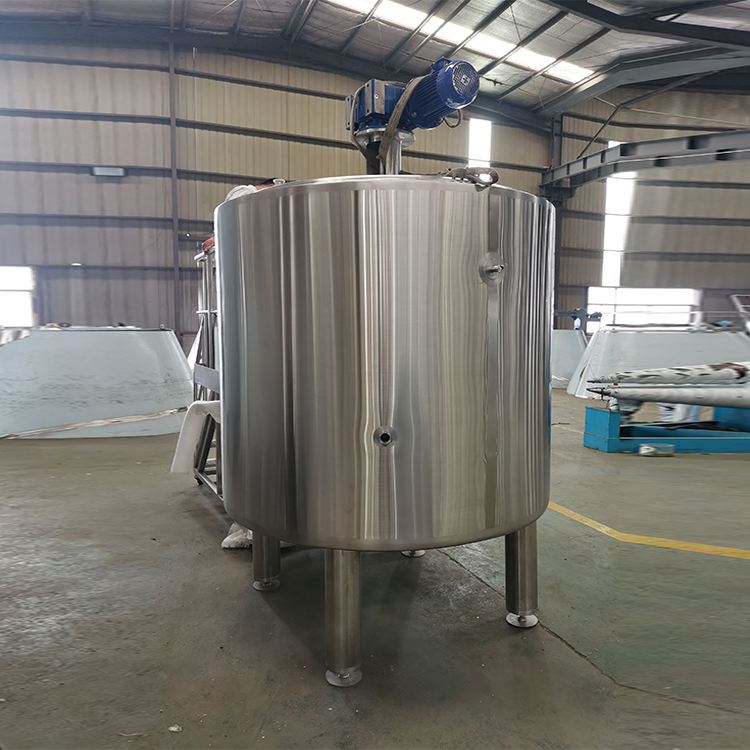 Stainless Steel Liquid Chemical Food Blending Heated Jacket Mixer Tank With Agitator