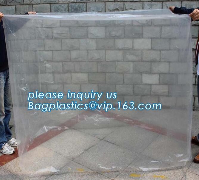 sealable square bottom pallet shrink wrap plastic cover for bags, jumbo black lightproof and waterproof plastic pallet c