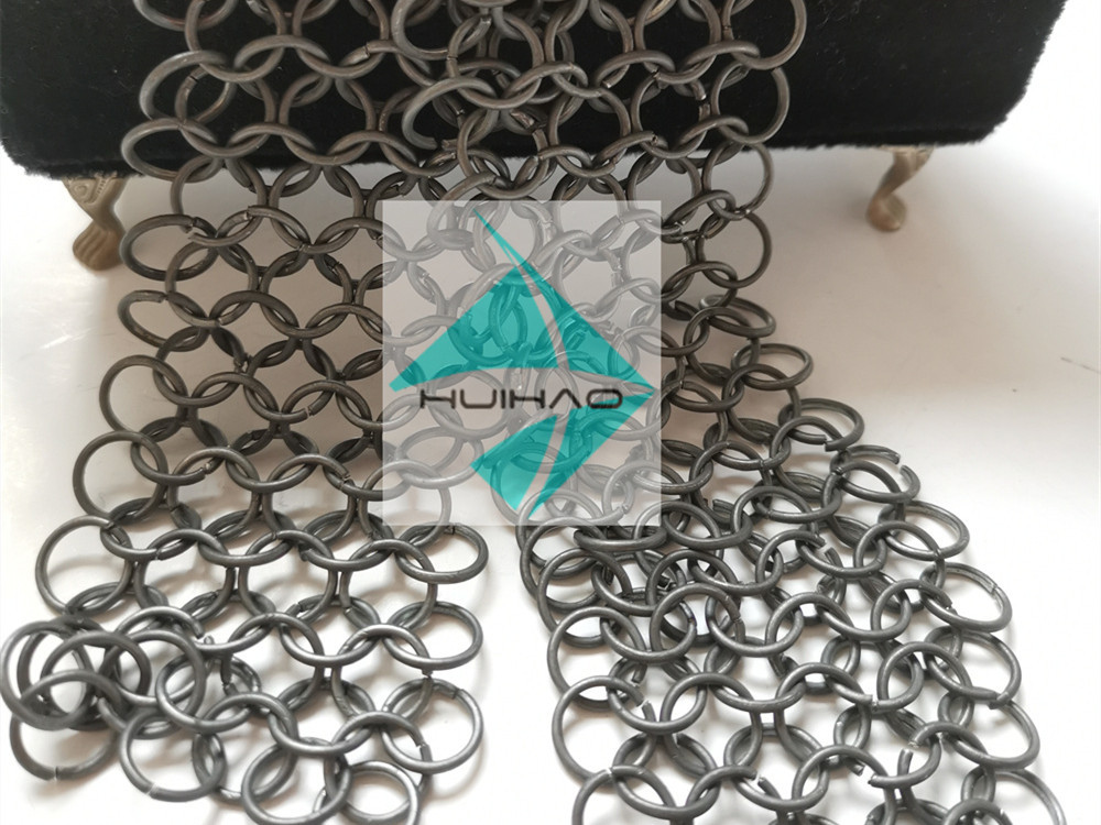 Backdrops Decoration Chain Mail Weave Stainless Steel Ring Mesh Drapery For Room Partitions Curtain