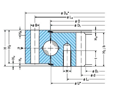 56-60HRC Turntable Slewing Bearing