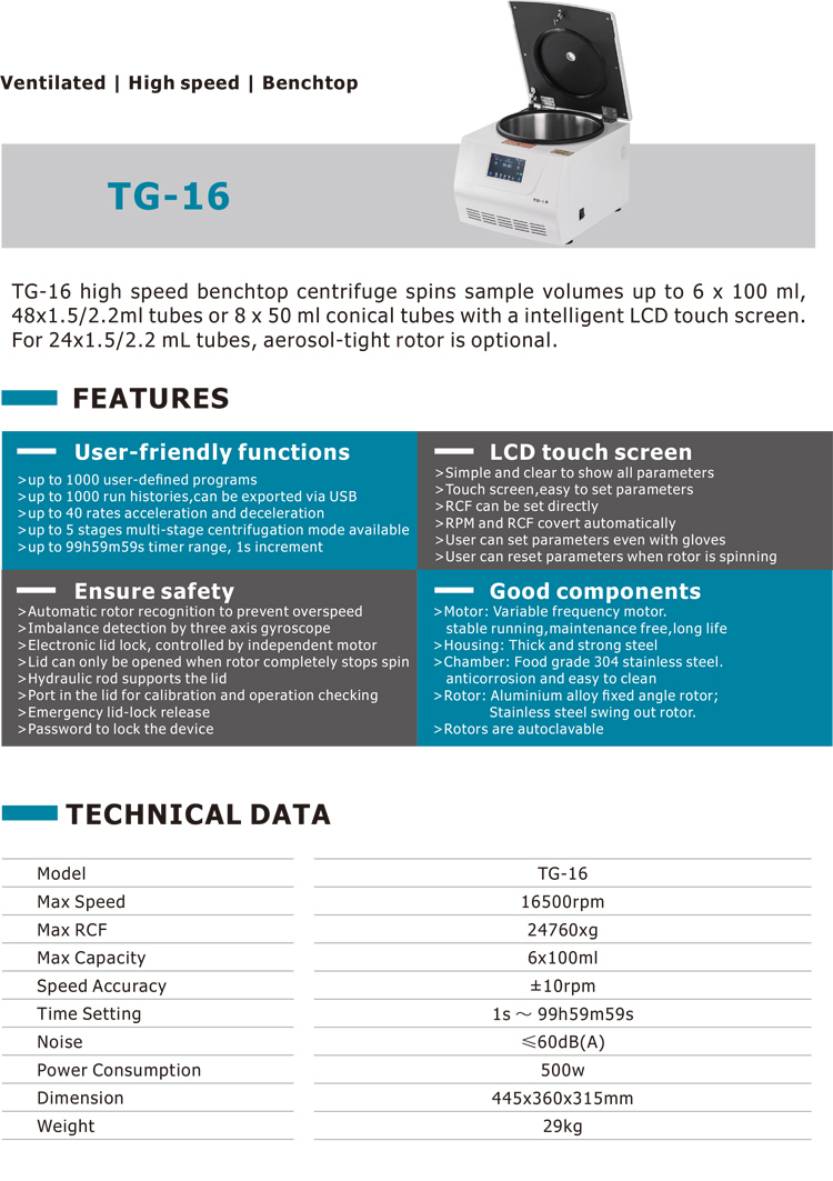 Classification Laboratory Centrifuge Metal 4000-18000rpm High Capacity Optional Speed