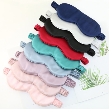 21*9cm Soft Mulberry Silk Cover The Eyes While Sleeping With Elastic Strap