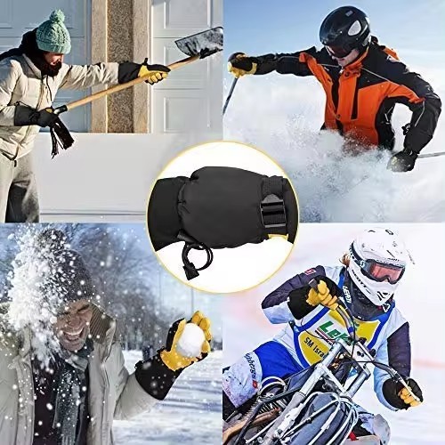 Men And Women Cold Proof Water Proof Wrist Strap Heat Insulated Work Gloves Outdoor Sports The Leather Winter Ski Gloves