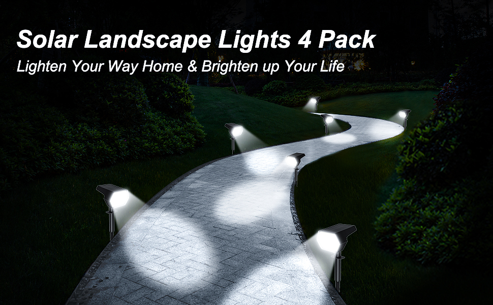 48LEDs 108 LEDs Solar Powered Landscape Lights 4 Light Modes