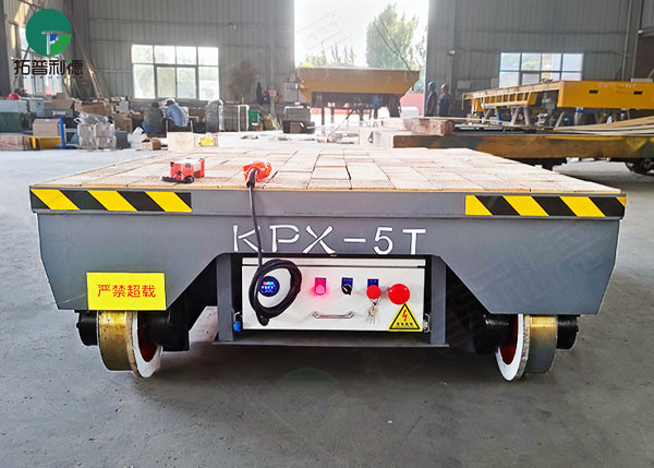 motorized cart moving on rails