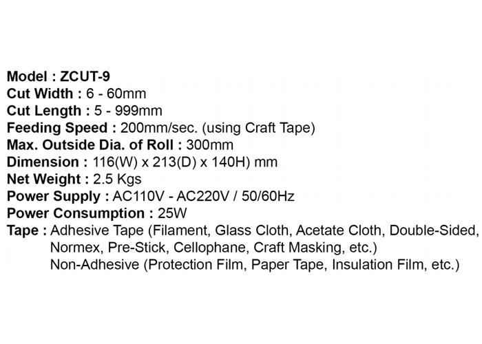 ZCUT-9 Programmable Tape Dispenser image 2