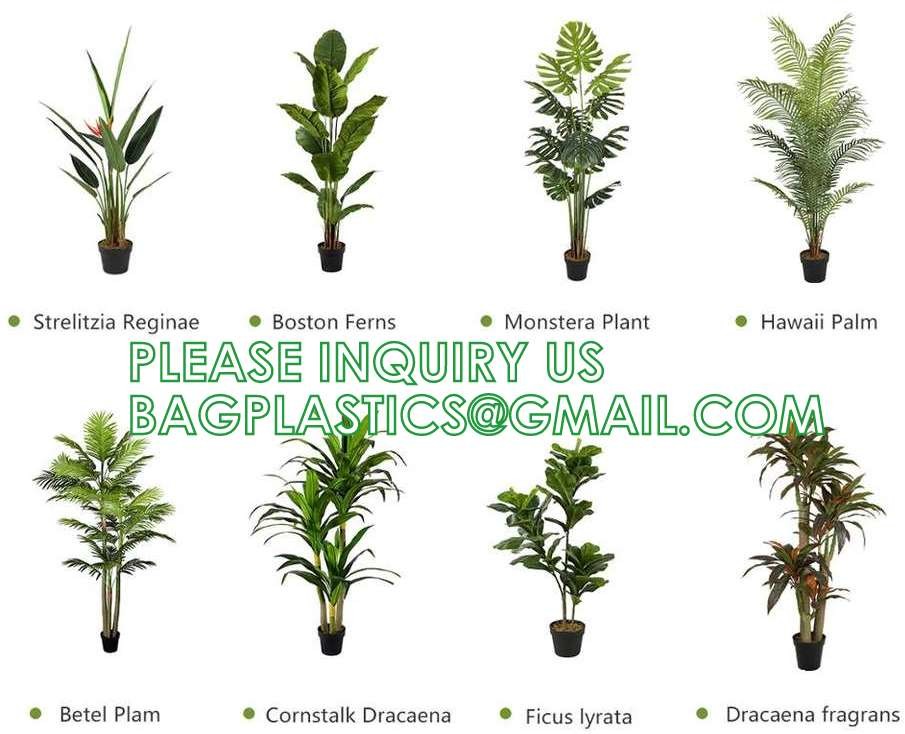 1.6m For Decoration Bonsai Artificial Fishtail Palm Plant, Artificial Tree Fake Potted Simulation Tree Nordic Style