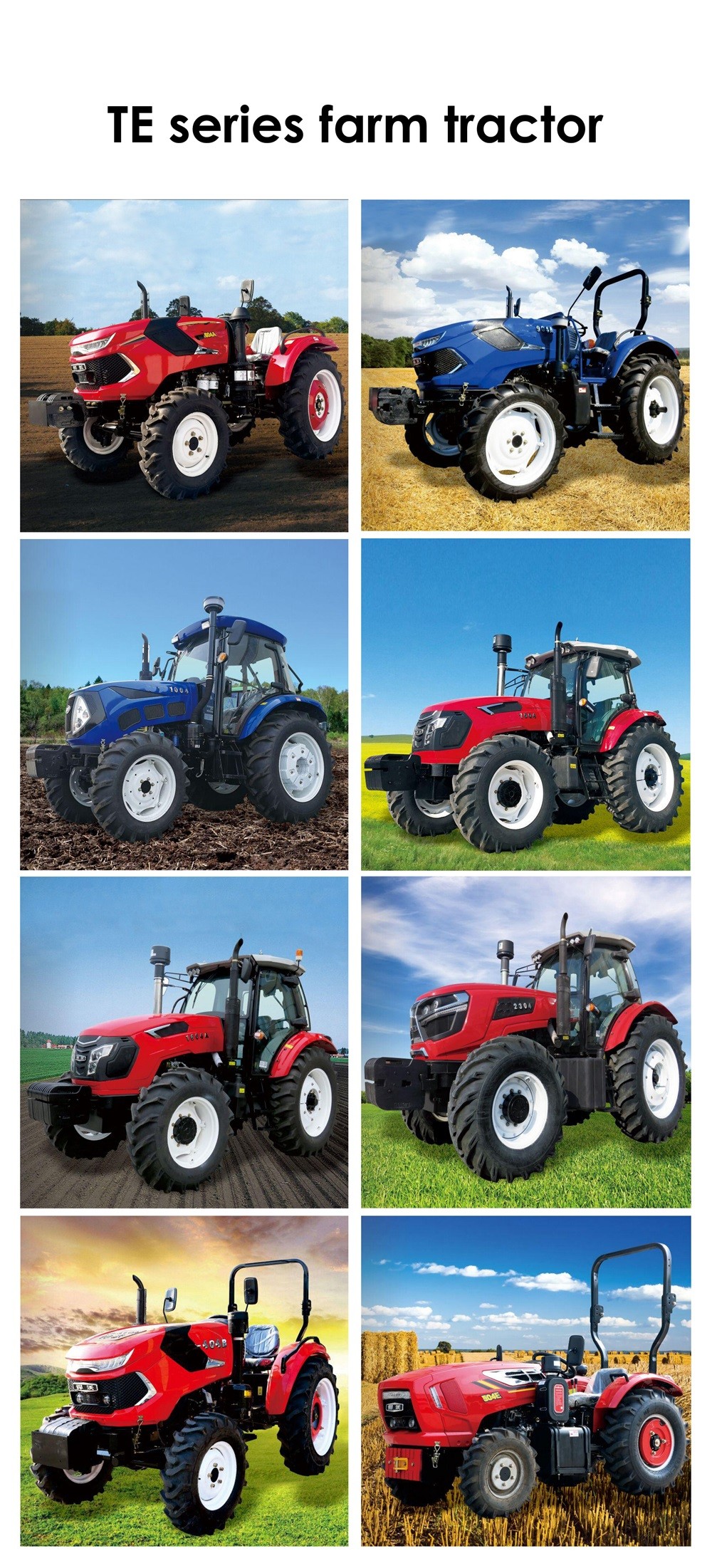 Red Agricultural Farm Tractor 35 Hp Compact Tractor With Front Loader