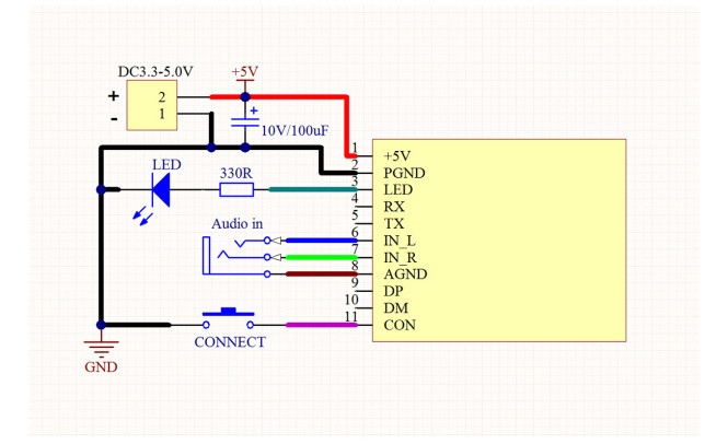 KCX_BT_EMITTER_V1.7 Bluetooth 5.3 audio transmitter and receiver two-in-one module board Stereo wireless music transmission transceiver module