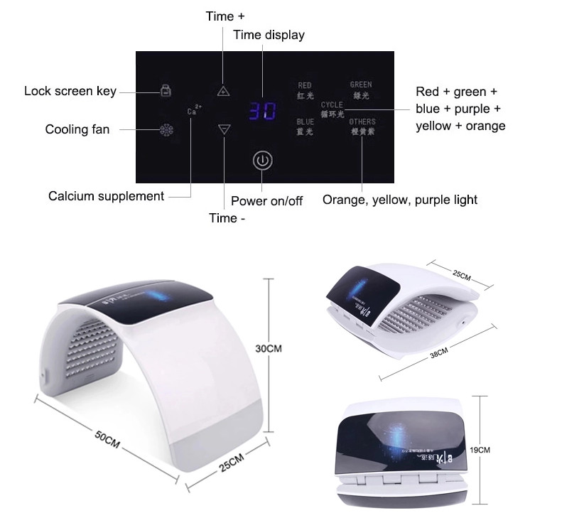 Photon Led Light Therapy Device Blue Red Light For Acne Photon Face Therapy Panel Skin Care Facial Pdt Machine