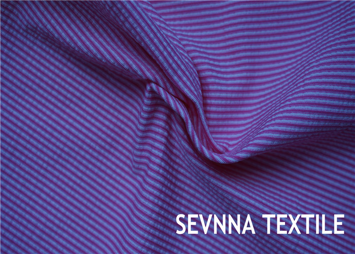 Screen Printing Striped Double Knit Fabric Water Repellent 100% Polyester 150cm Width