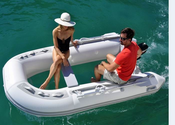 Easy Install 3 Person Fishing Boat , Environment Concerned 250 Cm Glass Bottom Boat