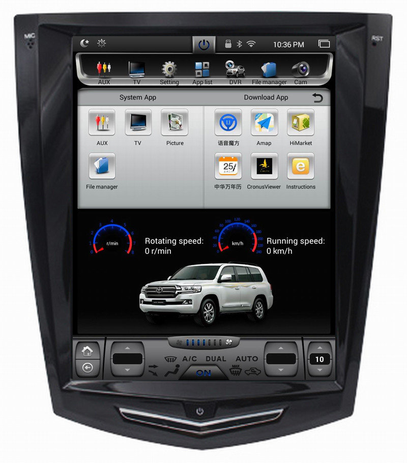 Ouchuangbo car dvd stereo android 6.0 for Cadillac SRX ATS ATS-L XTS CTS with Watts amplifier steering wheel control