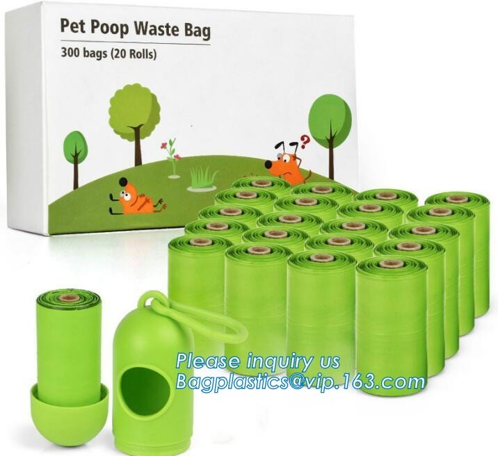 High Quality Eco-friendly Degradable Fashion With Printing Doggy Pet Dog Waste Poop Bags, Eco friendly pet dog waste poo