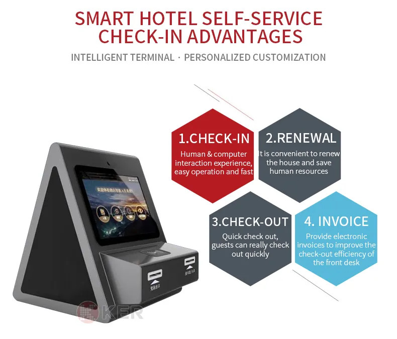 Windows Self Service Check In And Check Out Terminal Multifunction Self Service Terminal