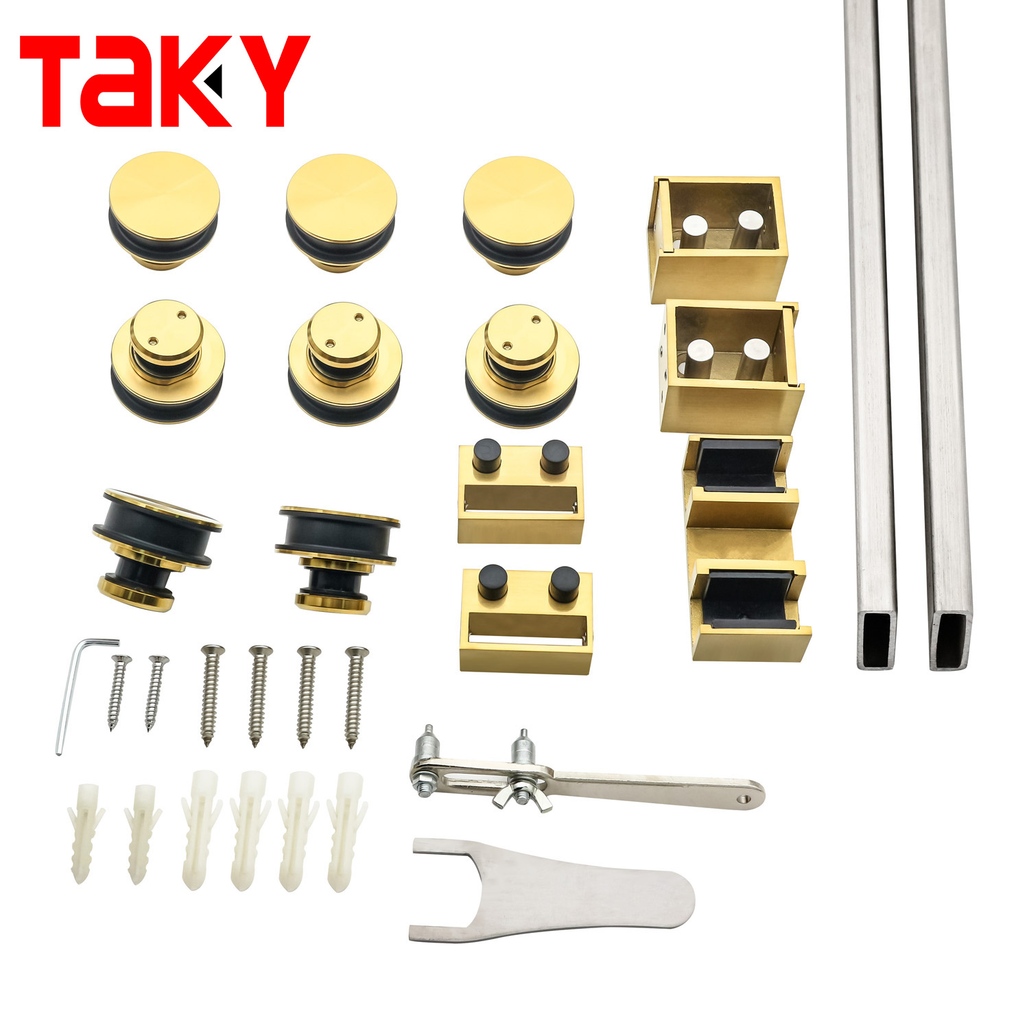 Highly Resistant to Corrosion 304 Stainless Steel Frameless Shower Sliding Door Hardware