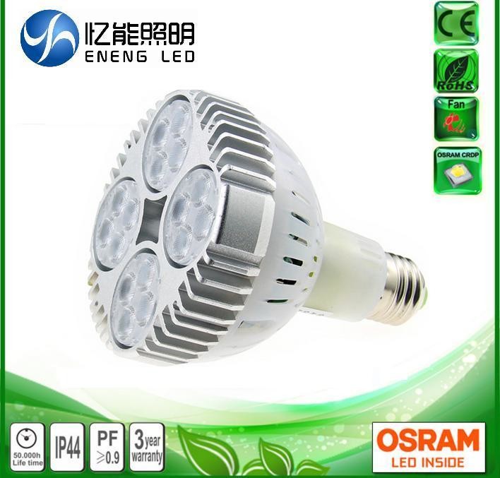 AC220V AC110V 35W 30W dimmable E27 led par30 light led par30 lamp with OSRAM 3030 leds Replace 70W metal halide