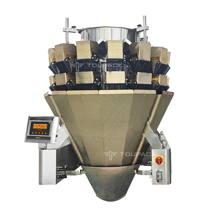 Automatic Screw Feeder Combination Weigher Filling Sticky Food Meat Dark Gold Multihead Weigher