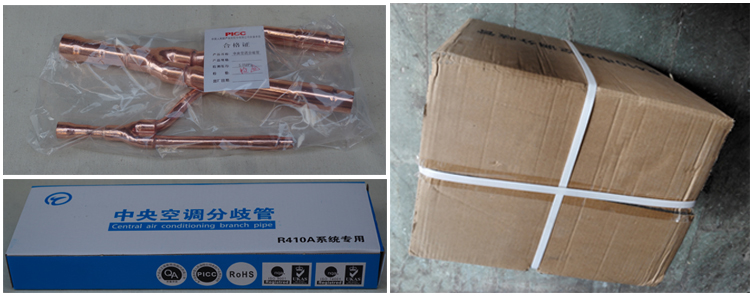 High Pressure Test Refrigeration Tubing Fittings Daikin Refnet Joint C12200 Material
