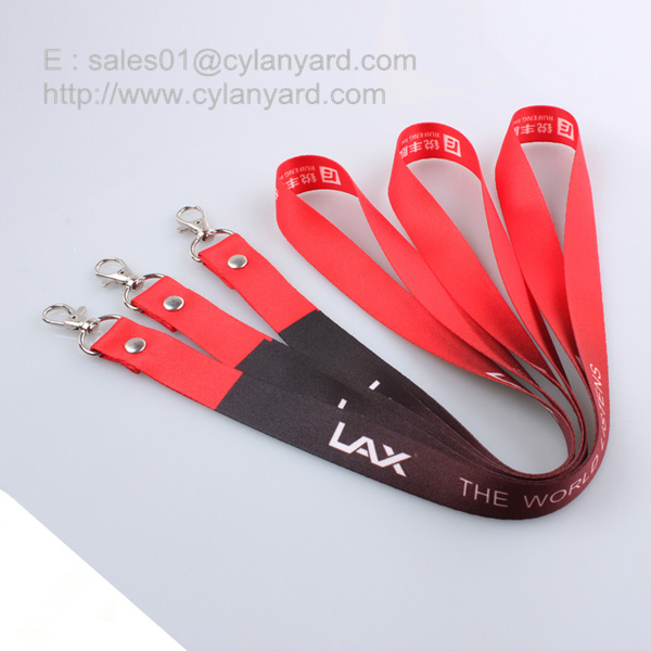 Flat sublimation lanyard with rivet seal