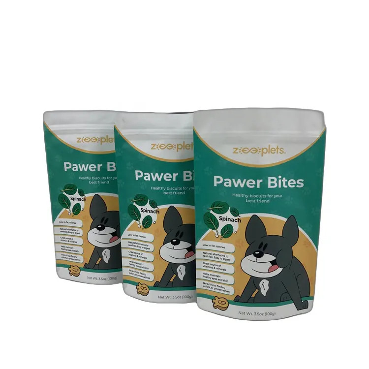 Reusable Pet Food Pouch for Stand Up Packaging with Zipper Lock