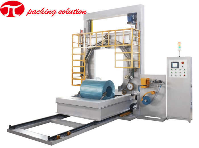 80r/min Vertical Aluminum Coil Wrapping Machine With PLC Programmable Controller Easy Loading