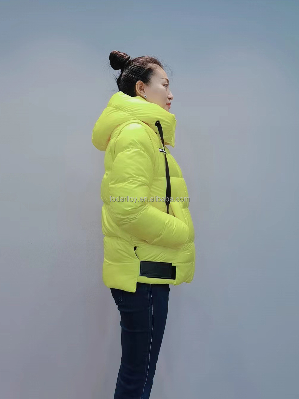 FODARLLOY F21163 Ladies Warm Hooded Cotton-padded Clothes Women Slim Long Winter Jackets Women Coats