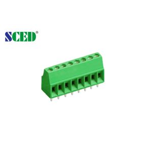Buy cheap 2.54mm PCB Terminal Block Brass Green Right Angle Wire Inlet product