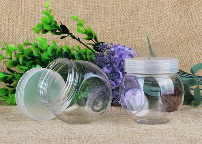 225 ML Thick Clear PET Plastic Jars Transparent Plastic Can For Dry Fruits
