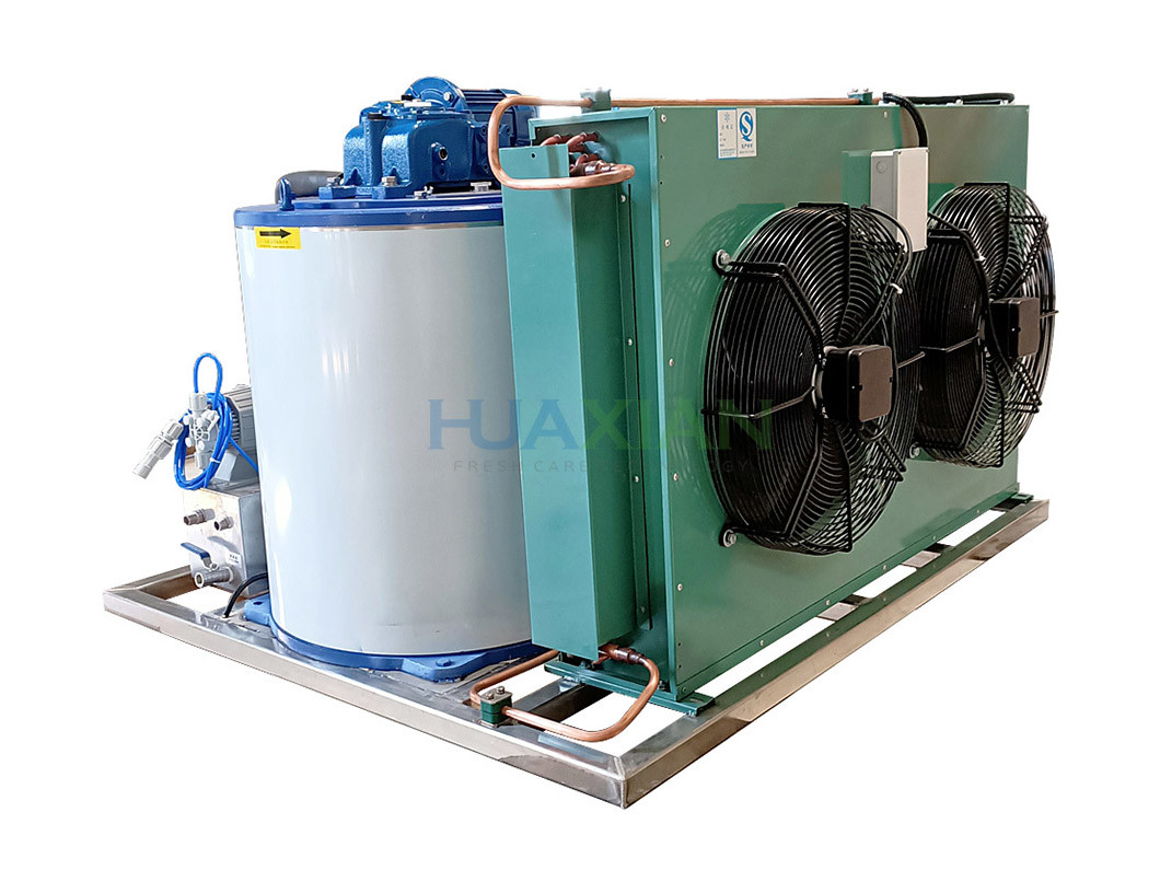 Marine Seawater Commercial Ice Flaker Machine Air Cooled 1 Ton Small On Fishing Boat