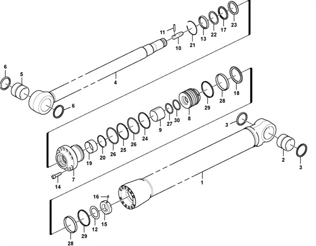 Excavator Seal Kit EC120D VOE14589125 Bucket Wear Resistance Seal Kit