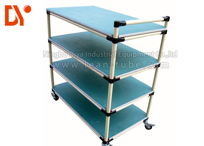 Workshop Tote Cart Aluminium Profile Corrosion Resistance For Automobile Parts
