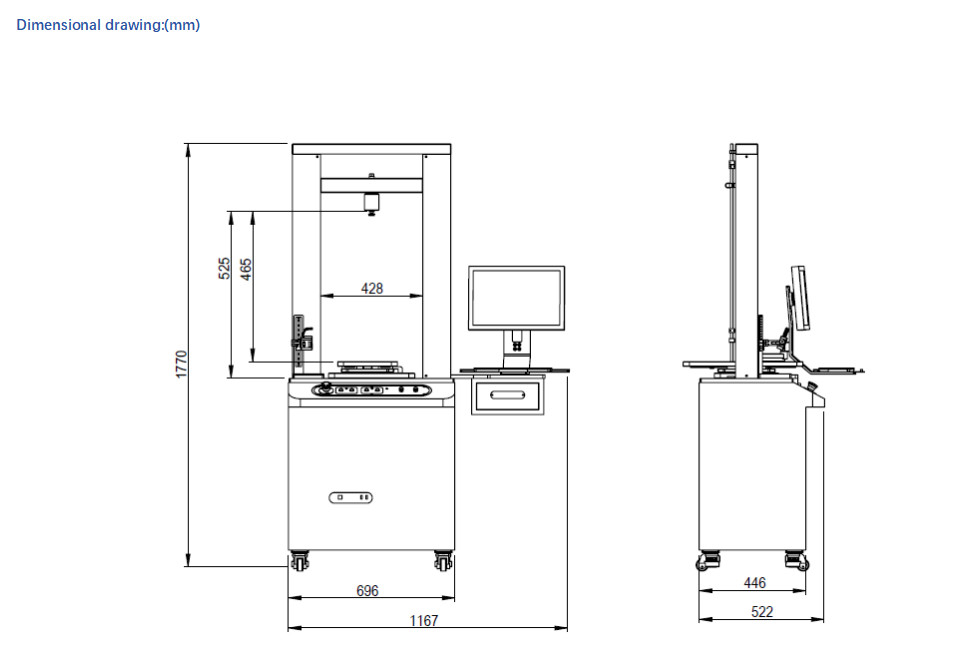 High Precision Push And Pull Testing Machine With Scan Accuracy ≥4mil