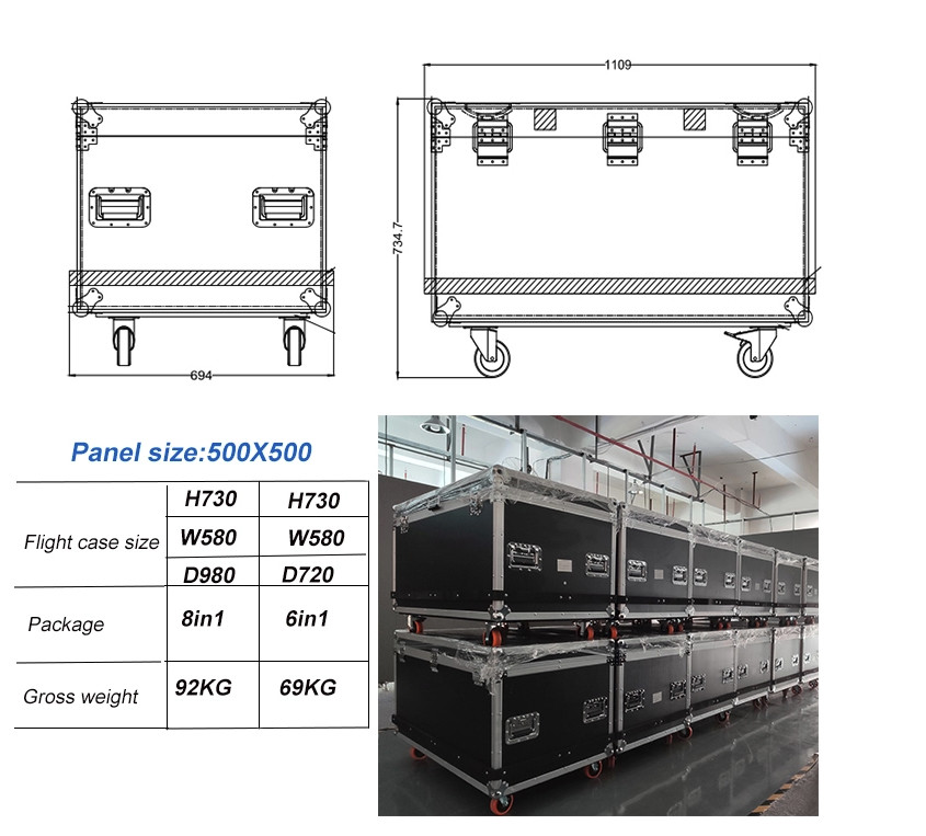 Alisen Led Video Screen Hire P2.9 P3.9 500x1000mm Size