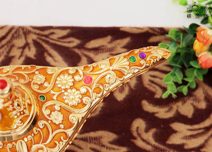 Metal Material Home Decorations Crafts Arab Cultural Commemorative Aladdin's Magic Lamp
