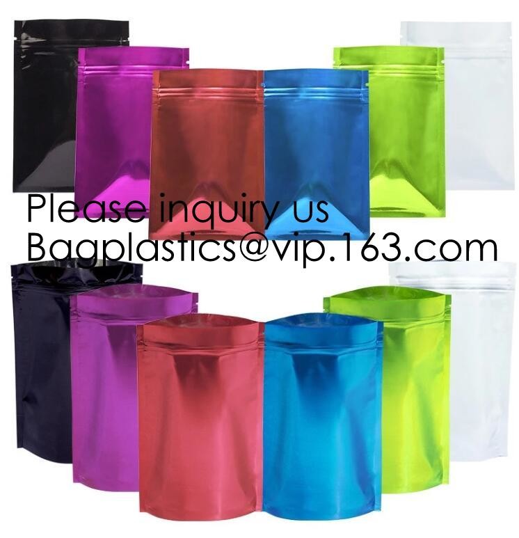 Heat Seal Flat Pocket Mylar Foil Open Top Packaging Bags Coffee Tea Food Storage Aluminum Foil Vacuum Pouch Bag bagease