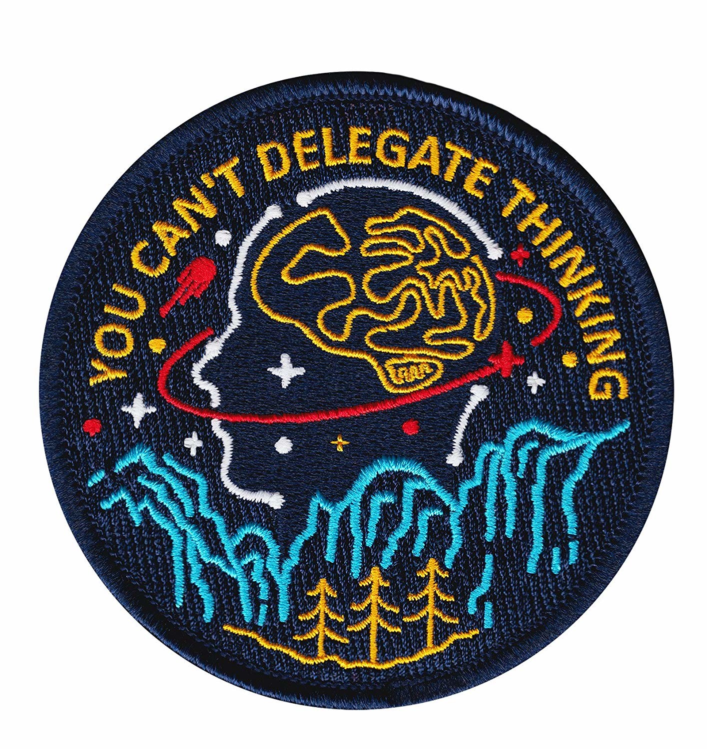 Custom Round Embroidered Cloth Badges Decoration Iron On Patches For Jackets