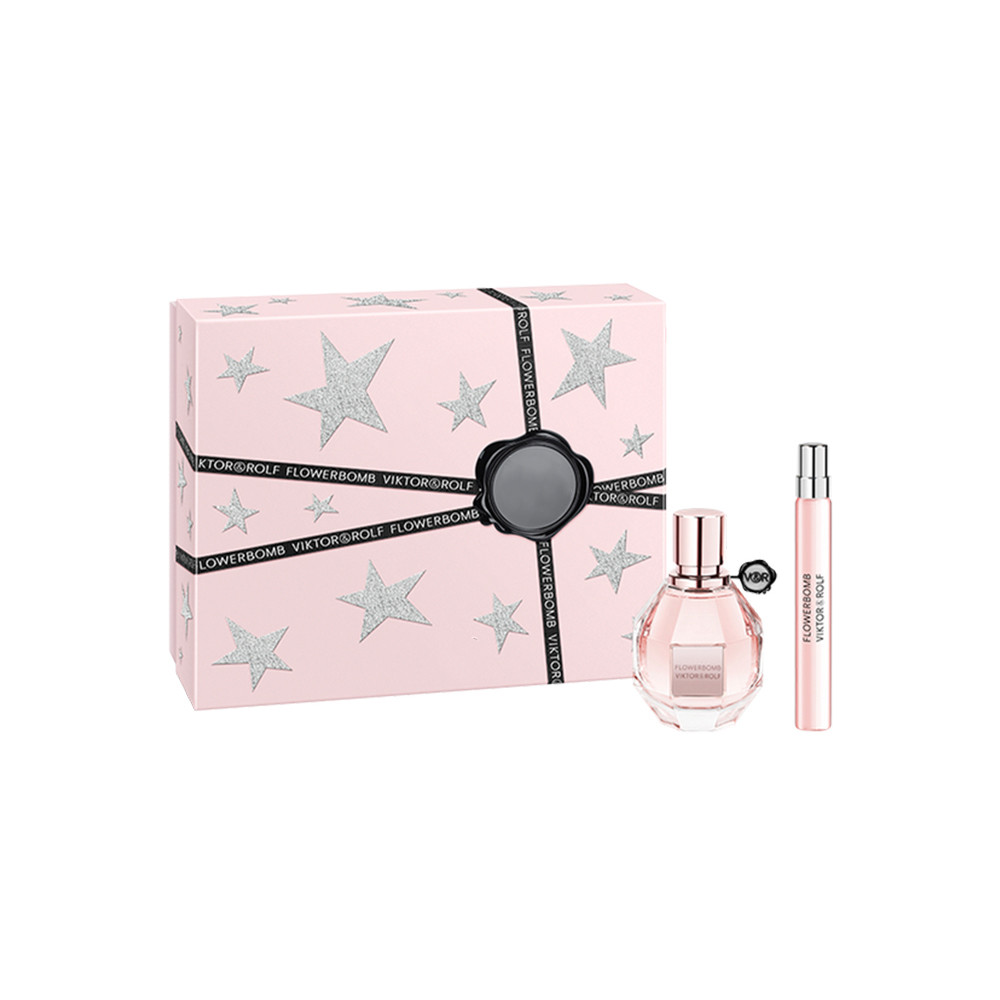 Pink Two Piece Lid Off Perfume Gift Boxes With 2 Cavities Insert