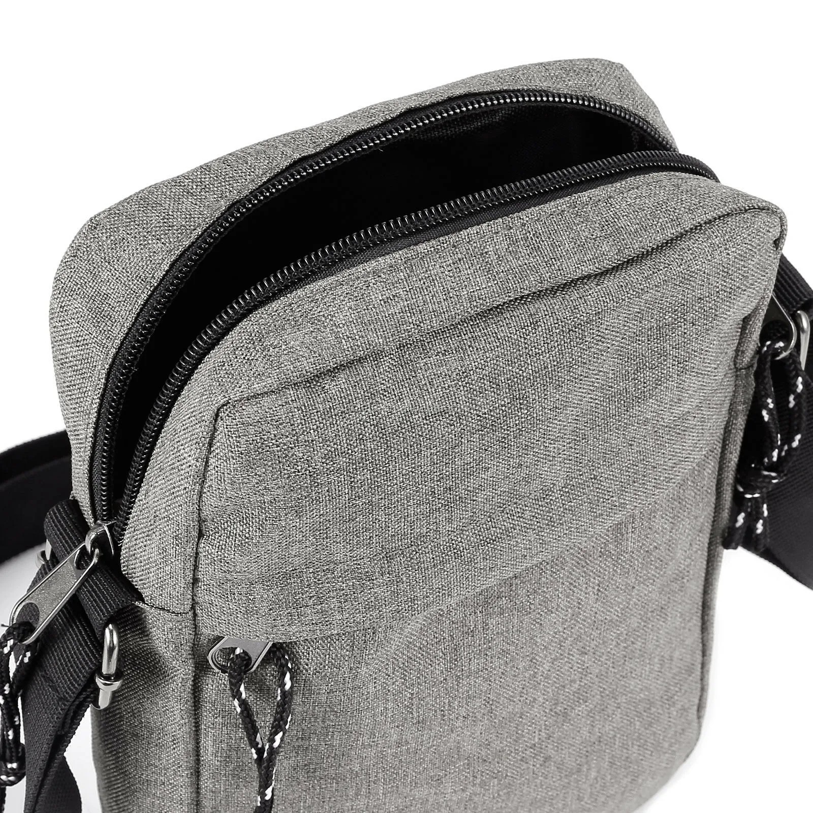 Custom logo Black Mini Square Small Men's Crossbody Messenger Side Bag Men Sling Bag