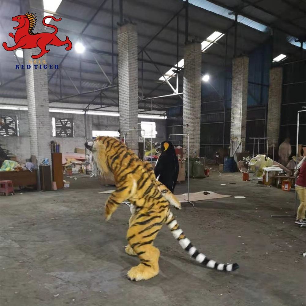 Customized Infrared Sensor Realistic Tiger Costume Suit For Theme Party Hire