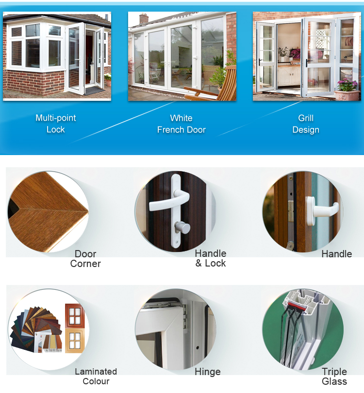 Cheap Price High Speed Balcony Exterior Manufacture Solid Pvc Door For Houses