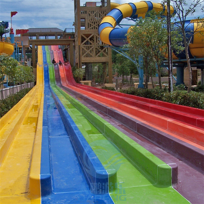 Fade Resistant Mat Racer Water Slide Fiberglass Racer Water Slide 12m Height