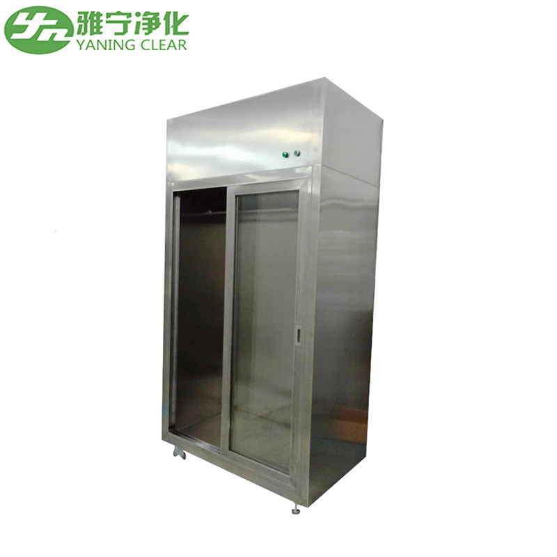 Sliding Door HEPA Stainless Steel Wardrobe Laminar Air Flow Garment Cabinet for Food Beverage Shops