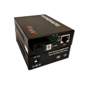 20km Fiber Media Converter Single Mode RX1550nm IEEE802.3x Standard