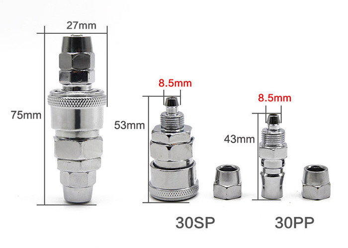 Type C Self Locking Air Pipe Connector / Pneumatic Pipe Connector Pp-30 Sm Sf Pm