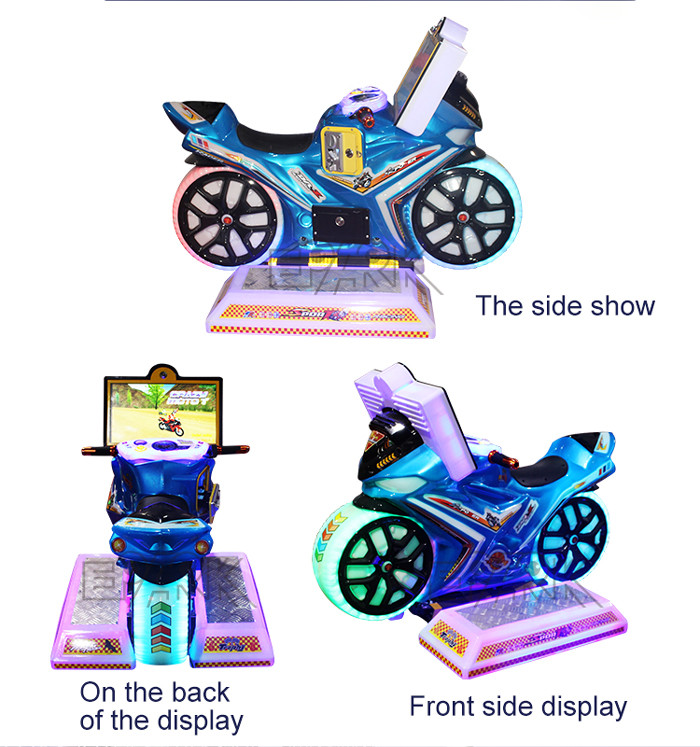 Children Amusement Park Kiddy Ride Machine Crazy Motorcycle Electronic Racing Game Machine