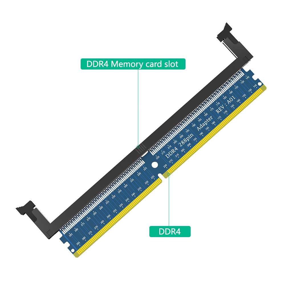 288Pin DDR4 Memory Test Protection Card Adapter For Desktop DDR4 Motherboards