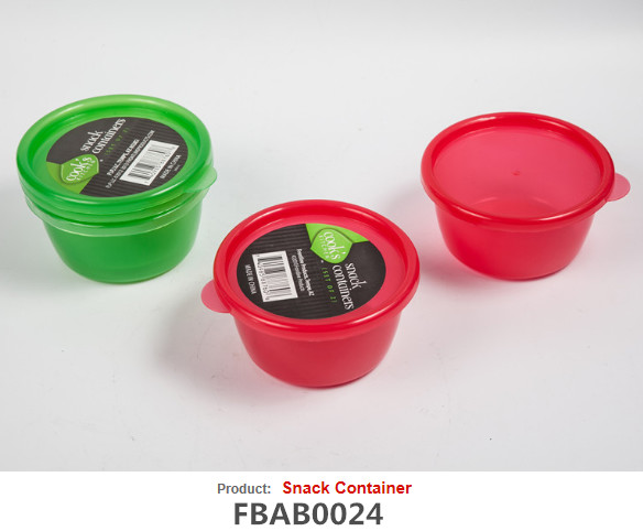 FBAB0024 mini plain color PP plastic snack storage box for peanut jam